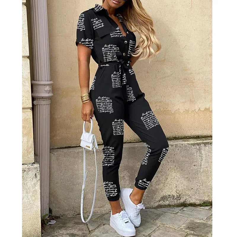 Summer Fashion Print Jumpsuits Bodysuits Body Women Bodysuit Woman Jump Suit Boho Women'S Clothing Ladies Playsuits Female